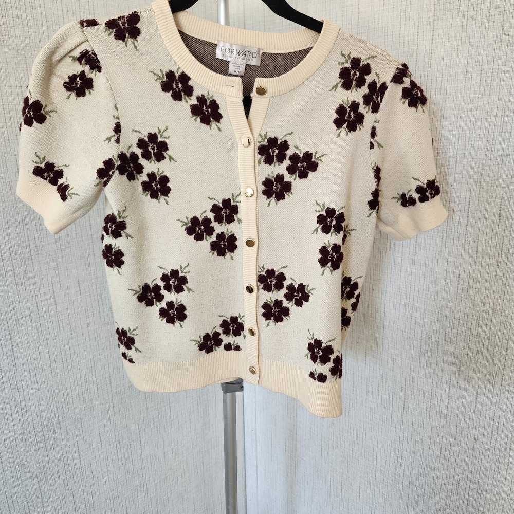 Cream Floral Cardigan